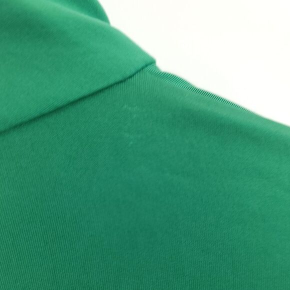 Y2k Ruched Blouse Slinky Emerald Green Long Sleeve NWT - Picture 13 of 16